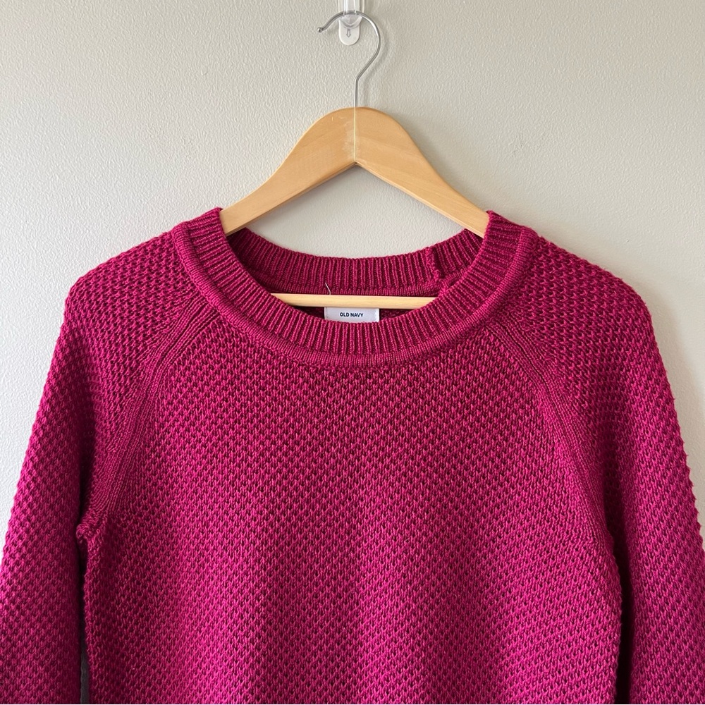 Old Navy Small Dark Pink Crewneck Sweater